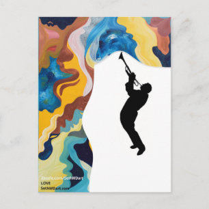 Love Trombone Postcard