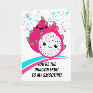 Love Tropical Dragon Fruit Couple Card