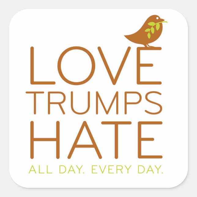 Love Trump Hate Sticker (Devant)