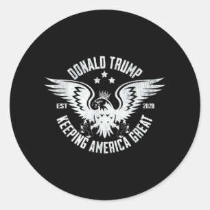 Love Trump Keeping America Golden-age Inauguration Classic Round Sticker