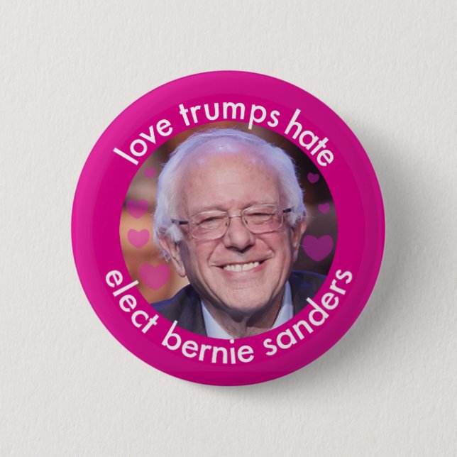 Love Trumps Hate 2 Inch Round Button (Front)