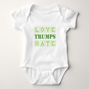 LOVE TRUMPS HATE BABY BODYSUIT