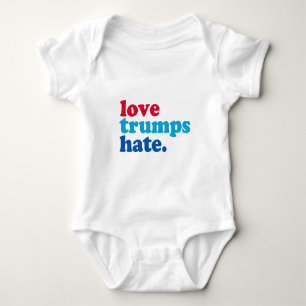 love trumps hate baby bodysuit