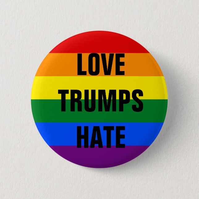 Love Trumps Hate - button (Front)