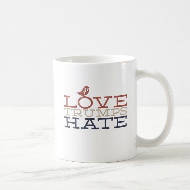 Love Trumps Hate Coffee Mug (Right)