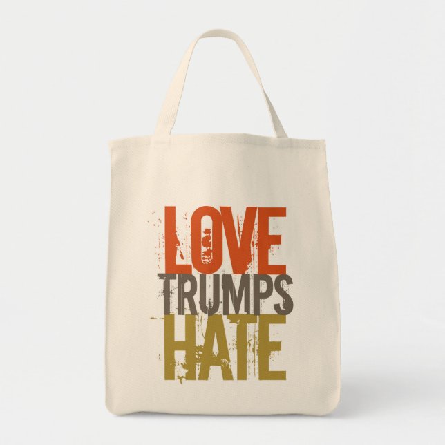 Love Trumps Hate Grocery Tote (Front)