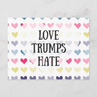 Love trumps hate. postcard