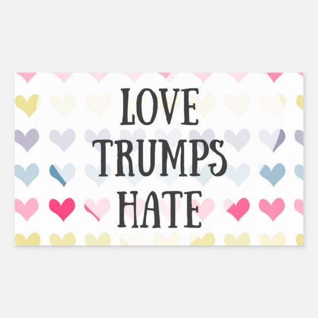 Love trumps hate (sticker) sticker (Front)