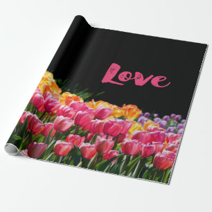 Love Tulip Garden Wrapping Paper