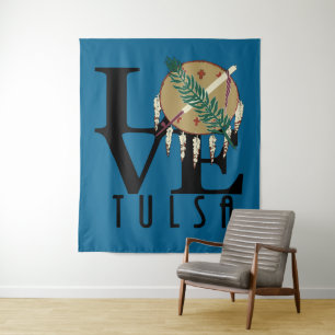 LOVE Tulsa Oklahoma Tapestry
