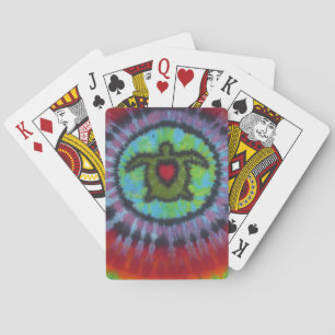 Love Turtles Tie Dye Playing Cards