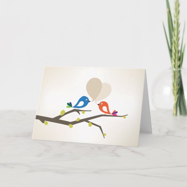 Love Tweet greeting Holiday Card (Front)