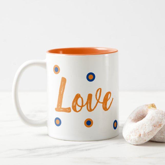 Love Two-Tone Coffee Mug (With Donut)