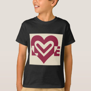 Love Two-Tone Wine Purple T-Shirt