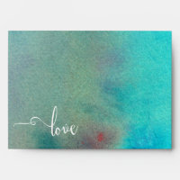 Love Typography, Colourful Abstract Watercolor Was