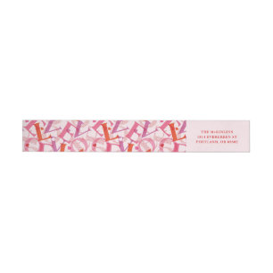 LOVE Typography Pattern Valentine's Day  Wrap Around Label