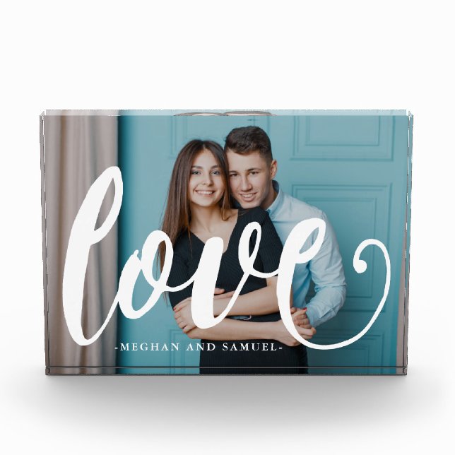 Love Typography Photo and Name Photo Block (Front)
