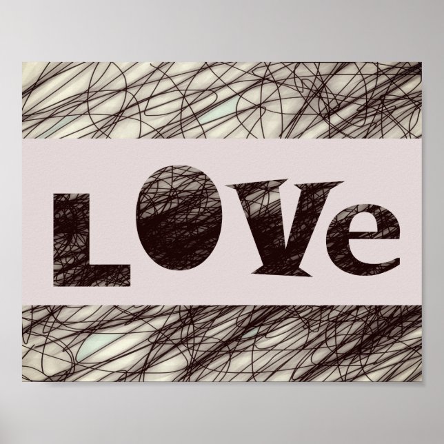love typography quote poster word art (Front)