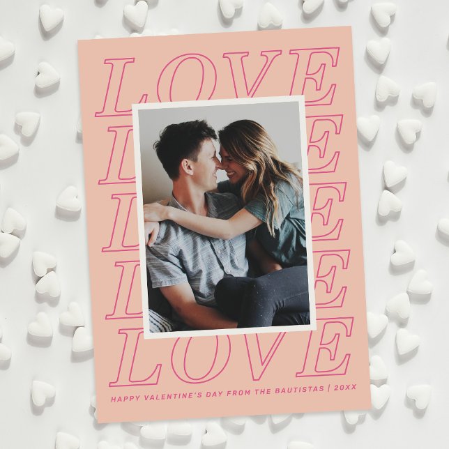 Love Typography Valentine's Day Card - Peach (Creator Uploaded)