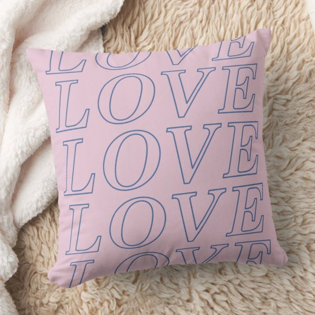 Love Typography Valentine's Day Pillow - Lavender (Creator Uploaded)