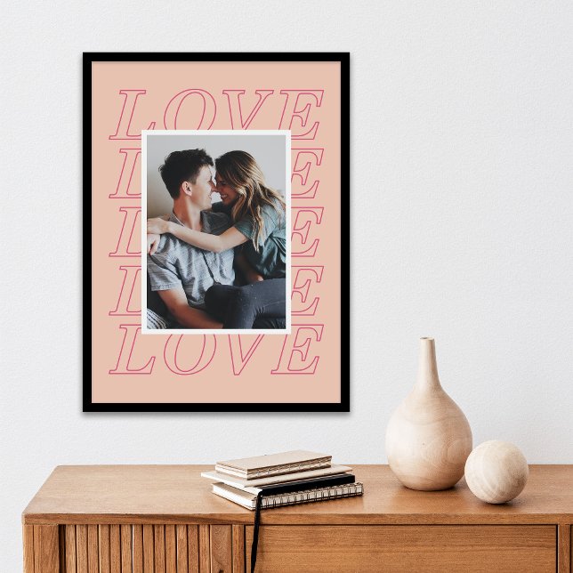 Love Typography Valentine's Day Poster - Peach (Creator Uploaded)