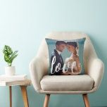 Love Typography with Photo Pillow<br><div class="desc">Love Typography in White with Photo Pillow.</div>