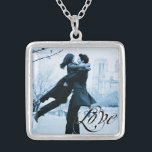 Love Typography Your Photo Template Silver Plated Necklace<br><div class="desc">Love Typography in 2-toned black and white design. You can choose one which matches your photo better or leave it as it is. You can also move text Love to wherever place that suits your taste/photo more. Great for Wedding/anniversary/family/pet/kids/engagement/Christmas Holiday photo. Click "customize it " button to get all the...</div>