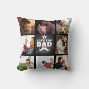 Love u dad happy father's day throw pillow