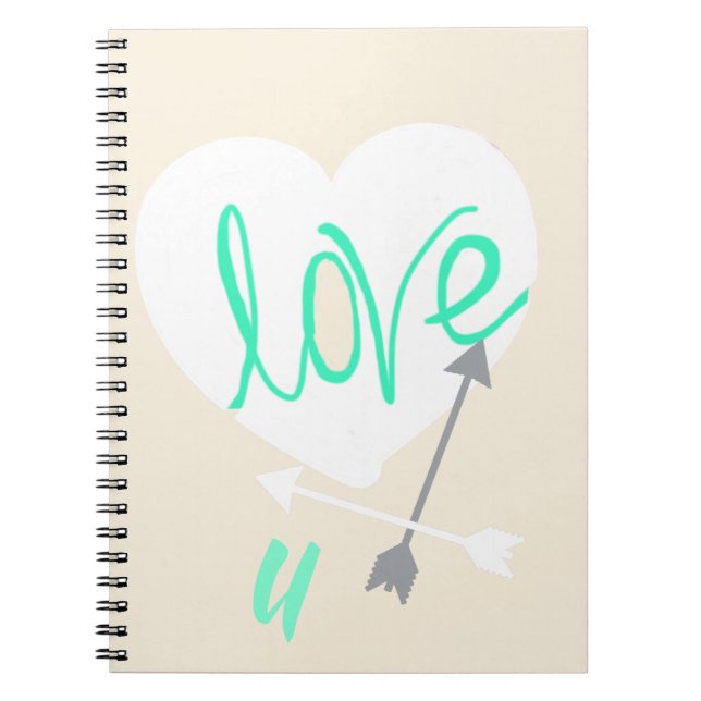 Love U Heart Arrows Notebook (Front)