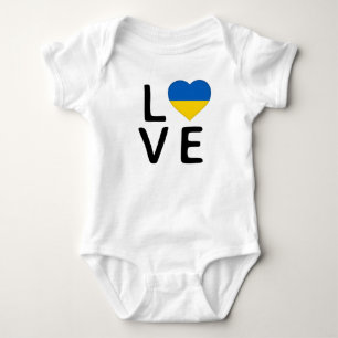 Love - Ukraine Flag Baby Bodysuit