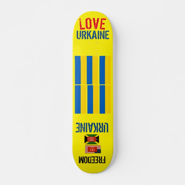 LOVE UKRAINE Skateboard, 7¾" Deck Skateboard (Front)