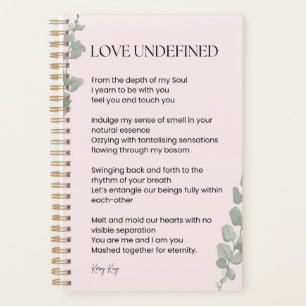 Love Undefined Poem Poetry  Planner