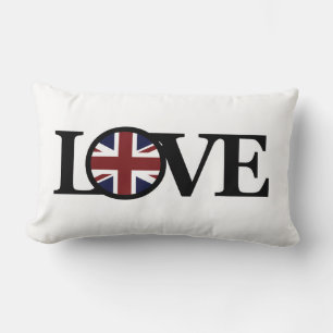 LOVE Union Jack Lumbar Pillow