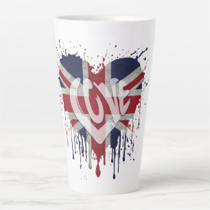 Love United Kingdom Flag Latte Mug