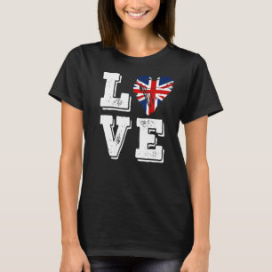 Love United Kingdom Flag   T-Shirt
