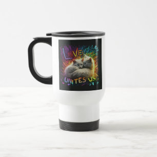 "Love Unites Us" Travel Coffee Mug. Mug