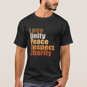 Love, Unity, Peace, African American Inspirational T-Shirt