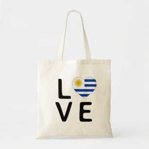 Love - Uruguay Flag Tote Bag