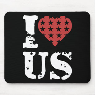 Love Us 4th Of July Memorial Day Veteran Day Mouse Pad