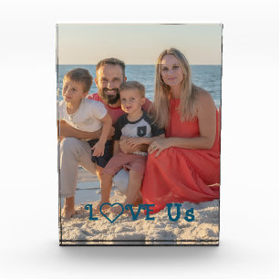 "LOVE US" Family Photo PERSONALIZE  Block