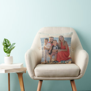 "LOVE US" Family Photo PERSONALIZE Throw Pillow