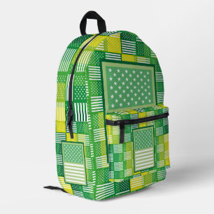 LOVE. USA / USA FLAG GREEN COLORS BY MASANSER PRINTED BACKPACK