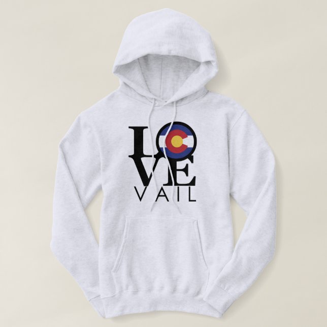 LOVE Vail  Colorado Hoodie (Design Front)