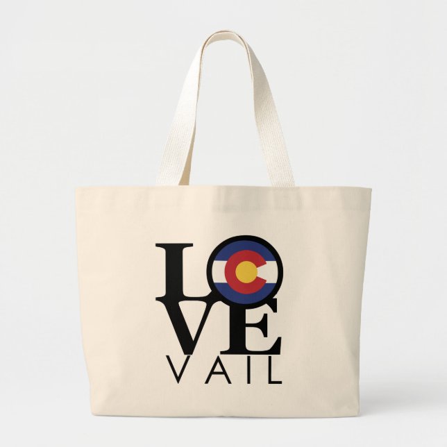 LOVE Vail Colorado Large Tote Bag (Front)