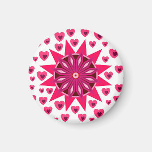 LOVE VALENTINE, BIRTHDAY PARTY GIFT WITH HEARTS MA MAGNET