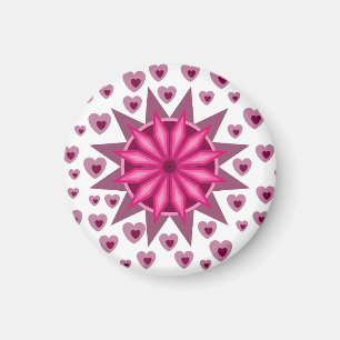 LOVE VALENTINE, BIRTHDAY PARTY GIFT WITH HEARTS MA MAGNET