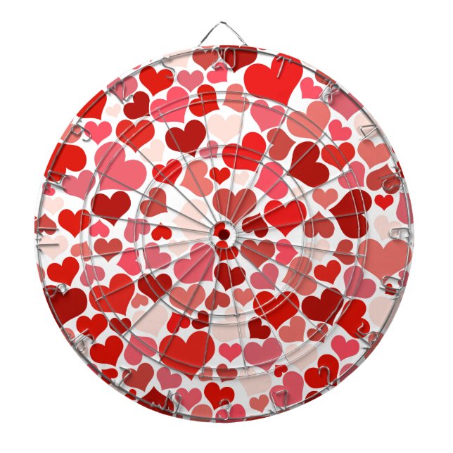 Love, Valentine, Day, Heart, Women, Pink, Rose Dartboard (Front)