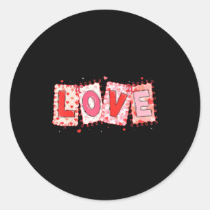 Love Valentine For Kid Boys Girls Women Youth Vale Classic Round Sticker