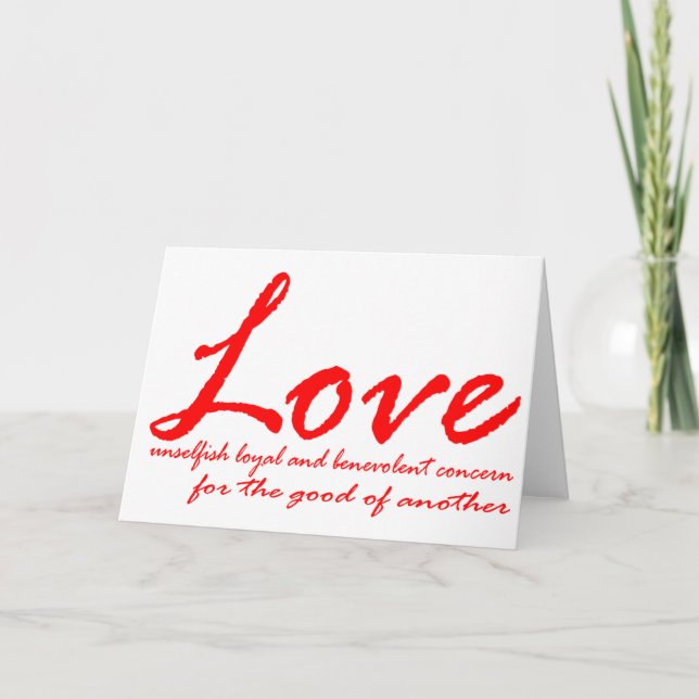 Love Valentine Holiday Card (Front)