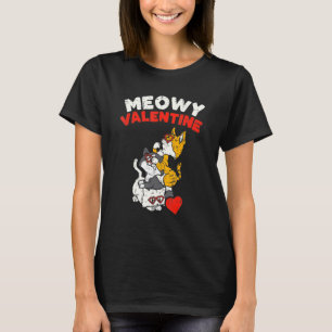 LOVE Valentines Day Cute Kitten Cat Women Girls T-Shirt